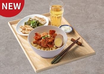 ＼NEW／蒜香雞乾拌麵_飲品套餐