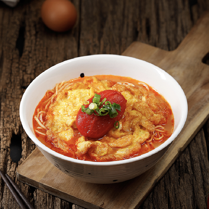Chengdu Tomato Noodle Soup With Fried Egg